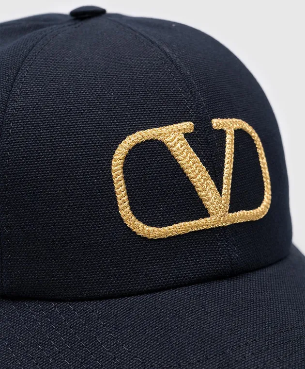 Valentino Blue cap with VLOGO embroidery