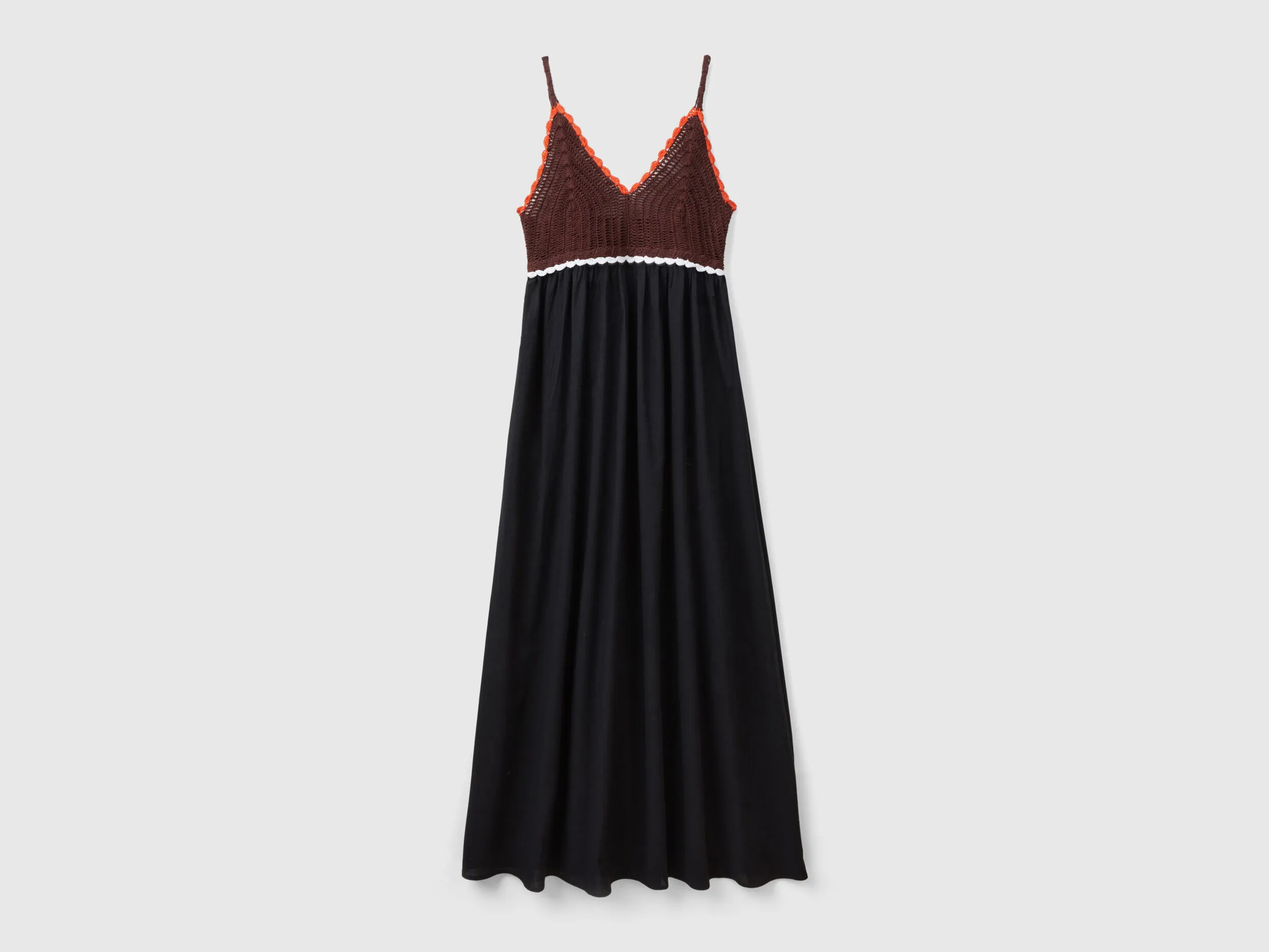 Vestido con top de ganchillo