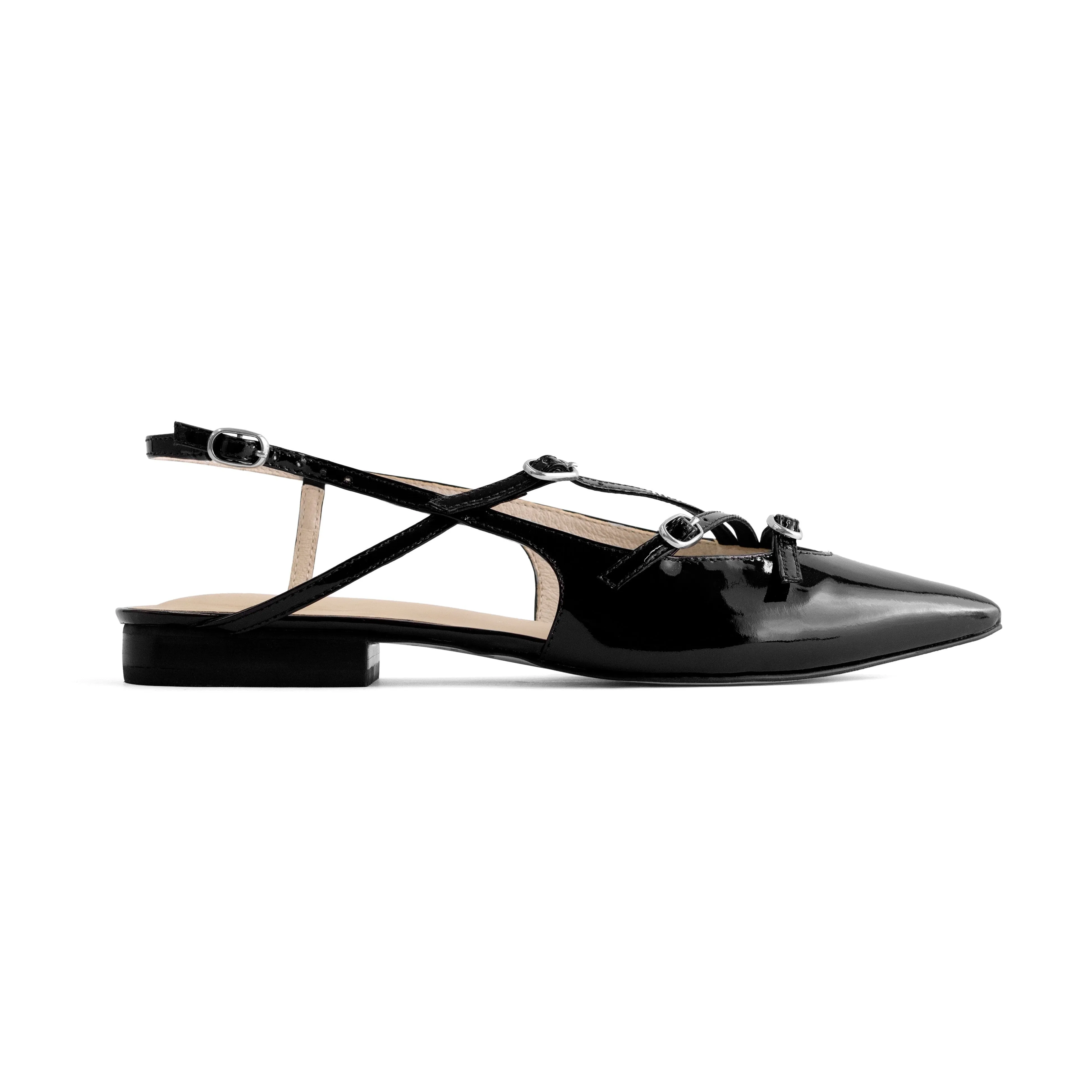 Vinci Shoes Bailarinas Tais Negras