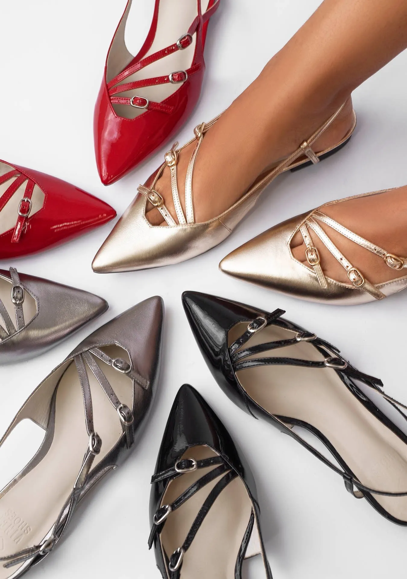Vinci Shoes Bailarinas Tais Negras