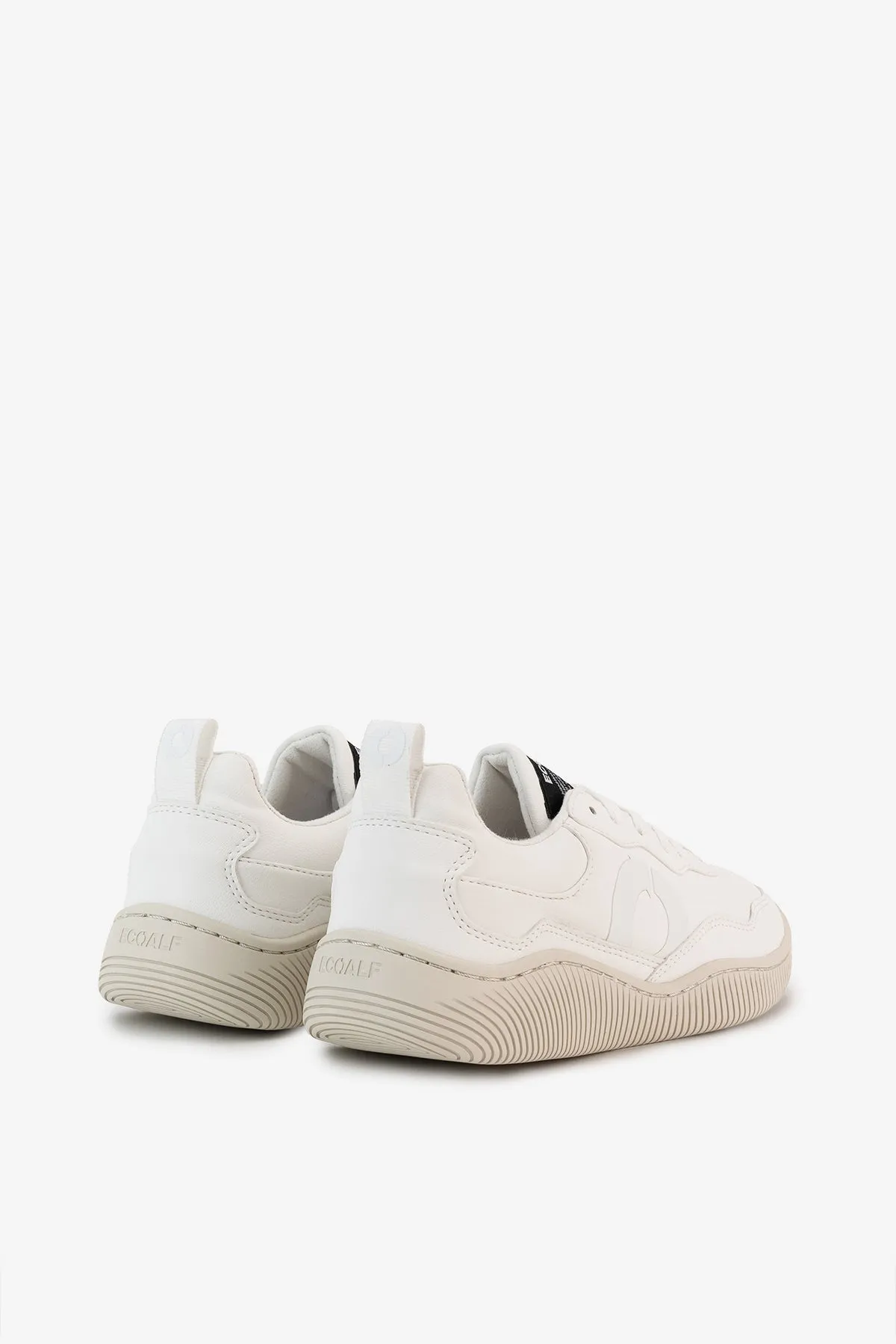 WHITE SYNTHETIC LEATHER ALCUDIA TRAINERS