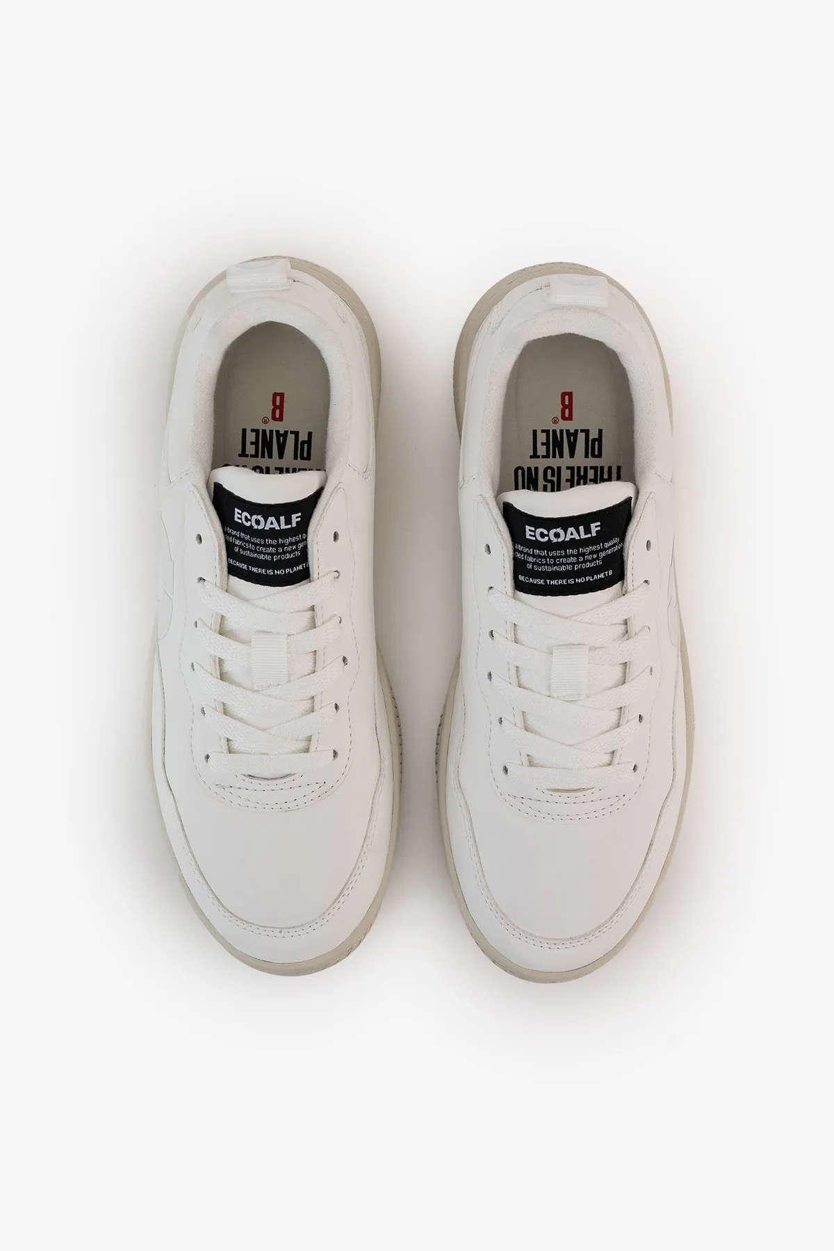 WHITE SYNTHETIC LEATHER ALCUDIA TRAINERS