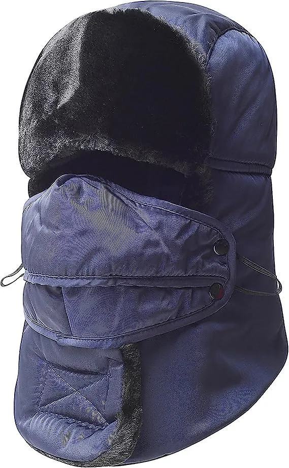 Winter Ski Cap With Winter Earmuffs And Ski Wind Mask