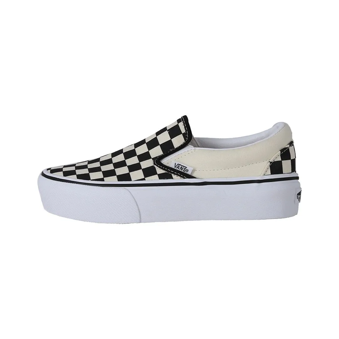 ZAPATILLA VANS WMNS PLATFORM CLASSIC SLIPON CHECKERBOARD WHITE/BLACK