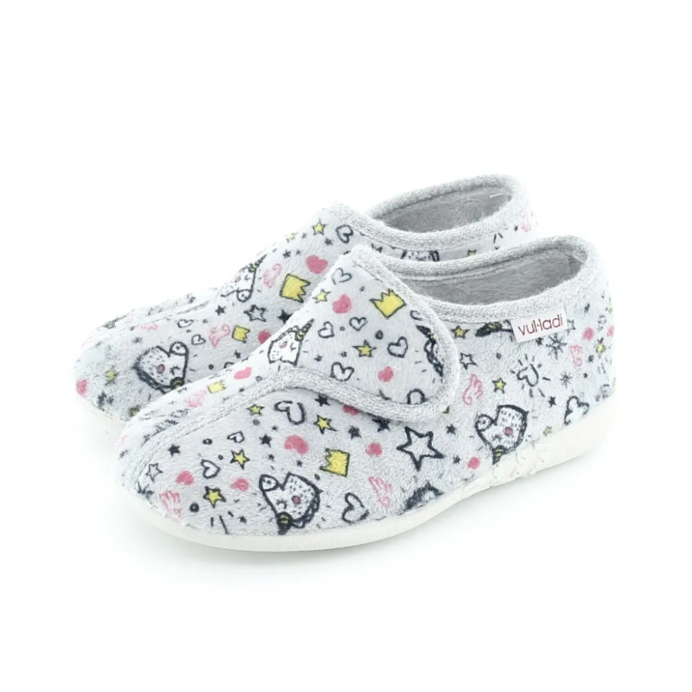 Zapatillas de casa Vulladi Unicornio Gris