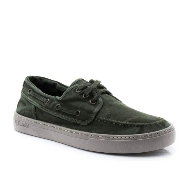 Zapatillas Lona Natural World 6603 Hombre Kaki