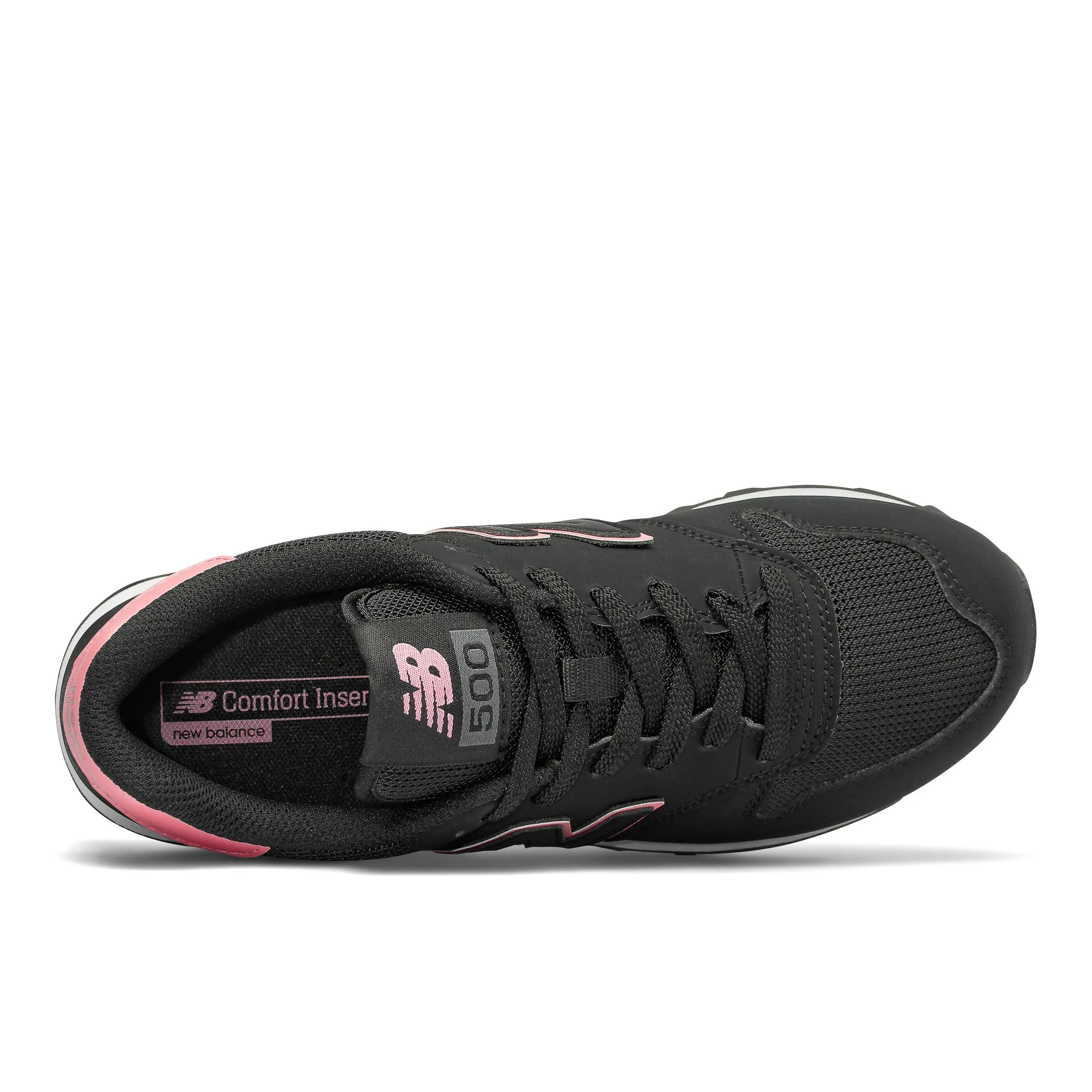 Zapatillas Urbanas Mujer New Balance 500 Negra/Rosada