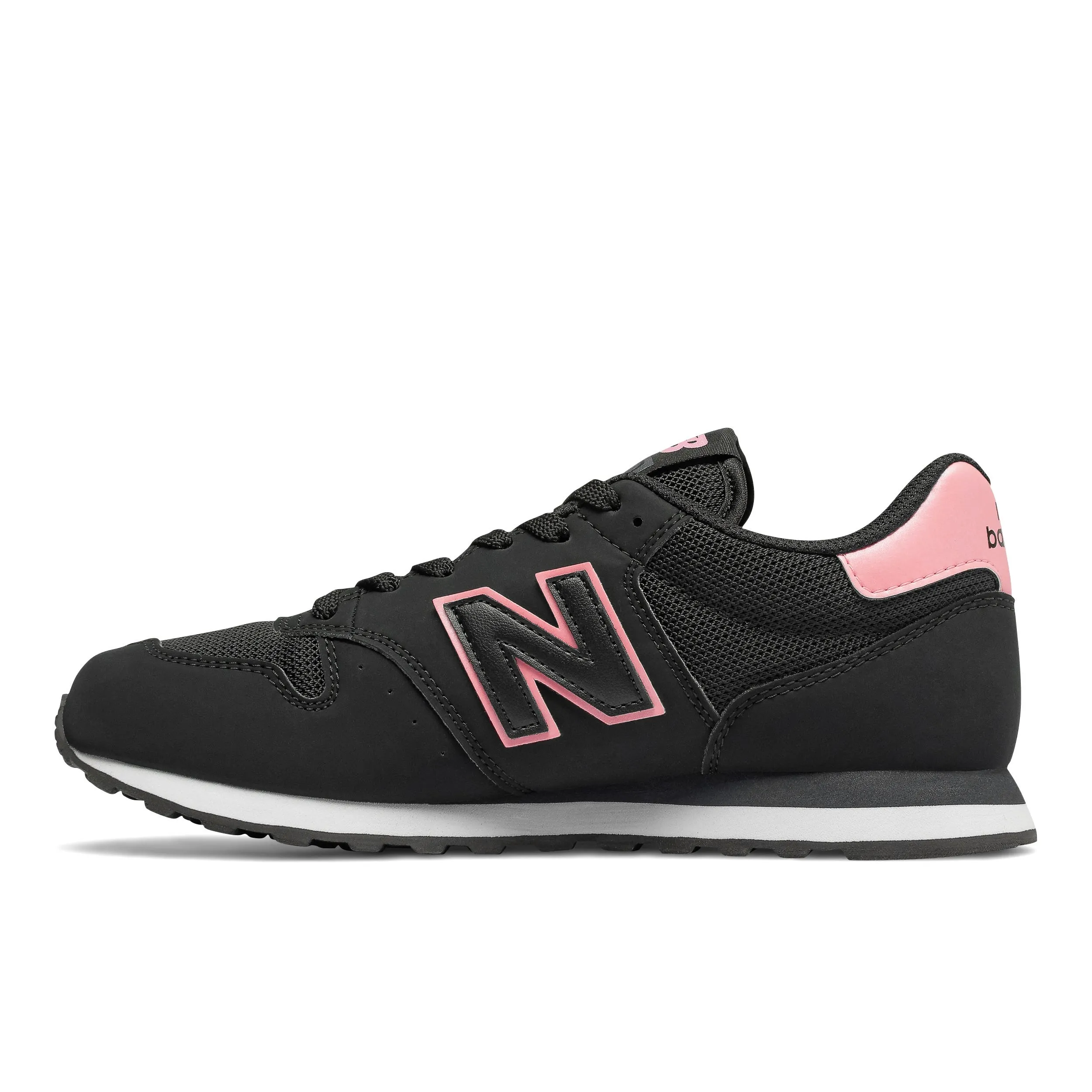 Zapatillas Urbanas Mujer New Balance 500 Negra/Rosada