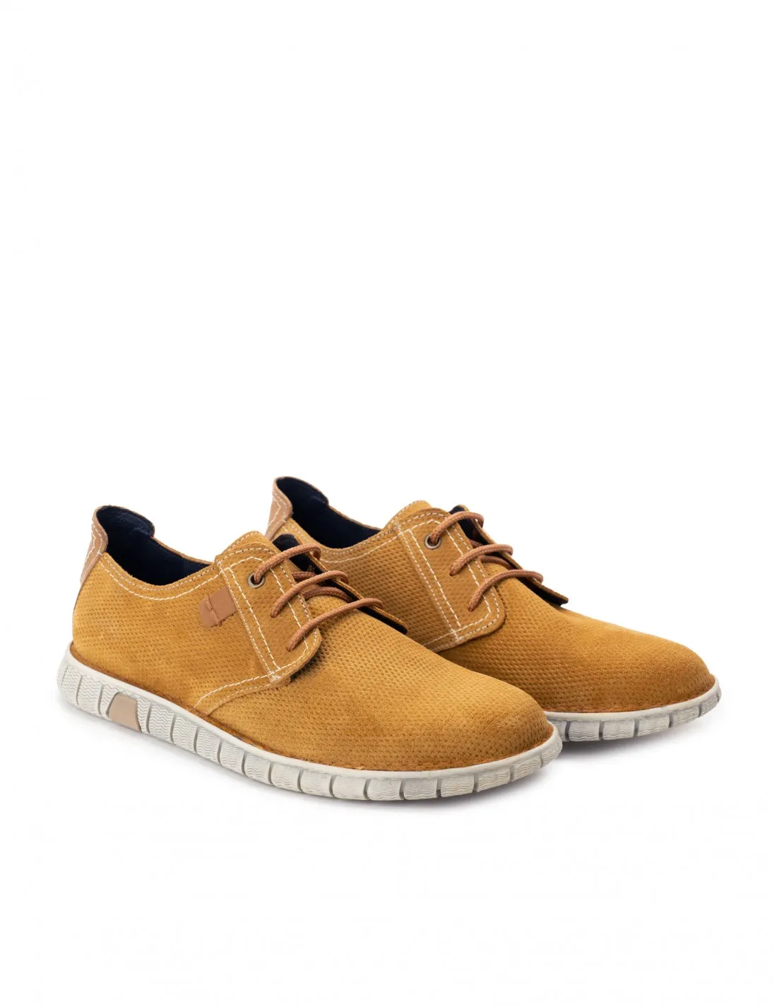 Zapatos Serraje Cuero Suela Deportiva