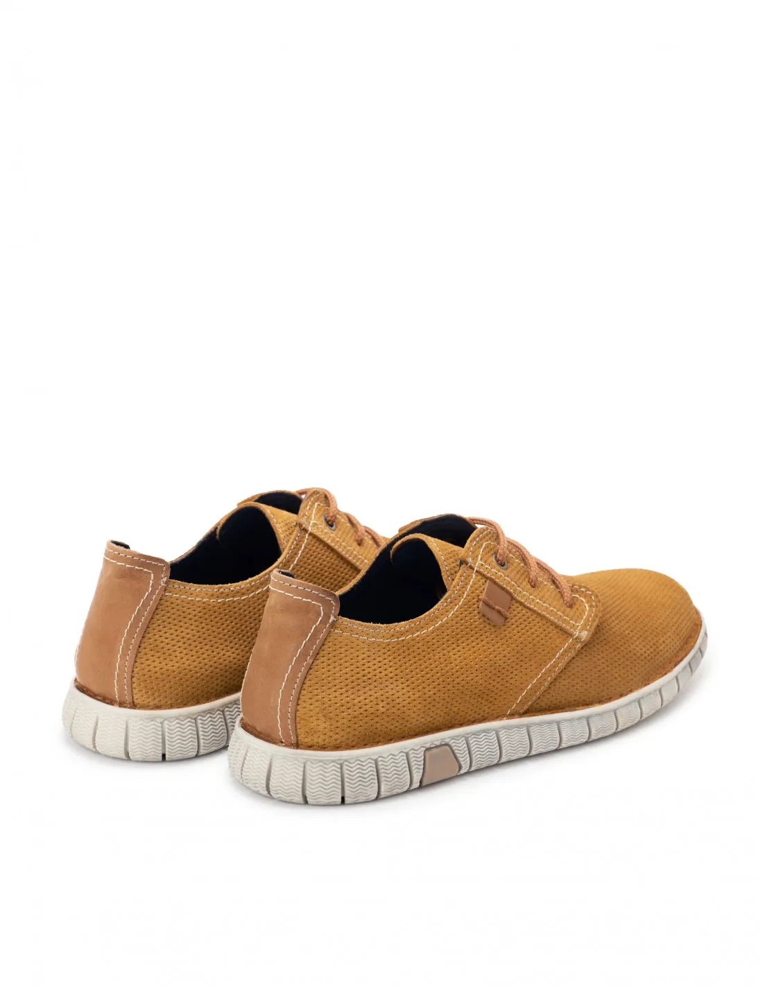 Zapatos Serraje Cuero Suela Deportiva