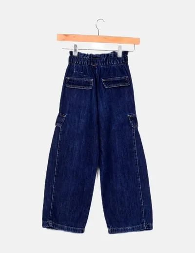 Zara Jeans azul bolsillos