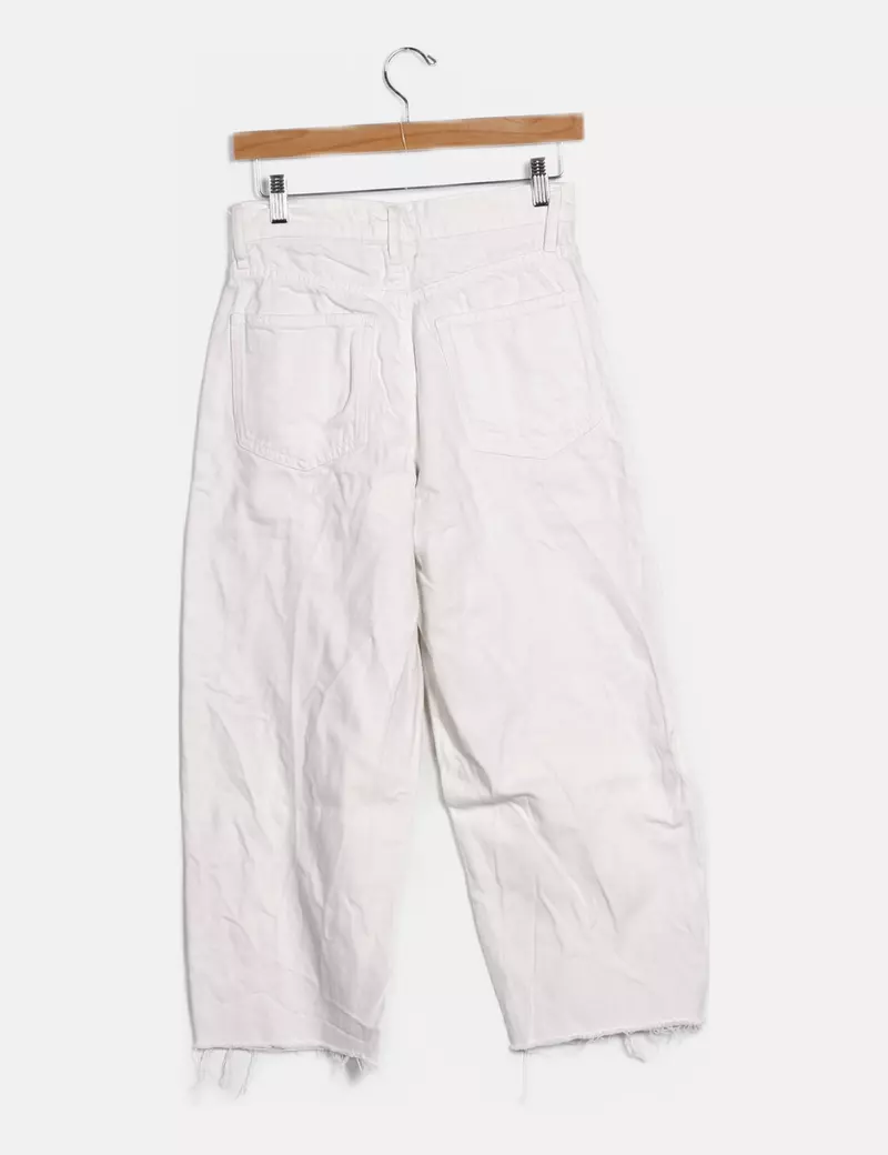 Zara Jeans cargo blanco