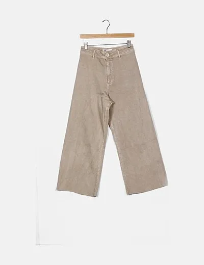 Zara Jeans marrón culotte