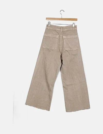 Zara Jeans marrón culotte