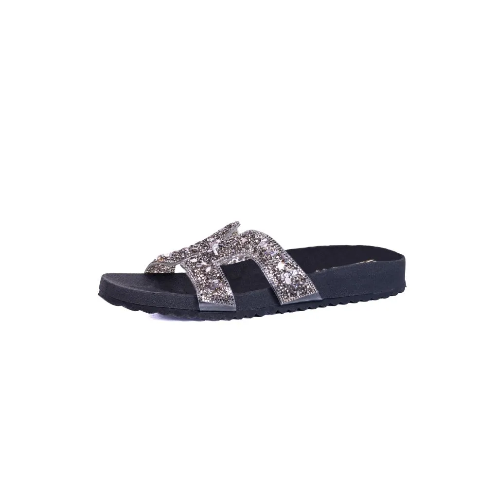 ZUECO 9254 NEGRO CON PIEDRAS BASE BIRK