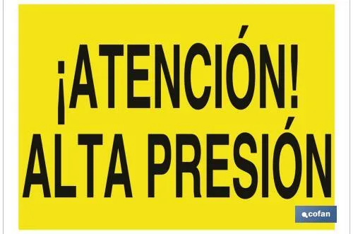 ¡Atención! alta presión
